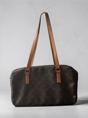 Louis Vuitton Viva Cite GM Canvas Monogram Shoulder Bag with Tan Straps